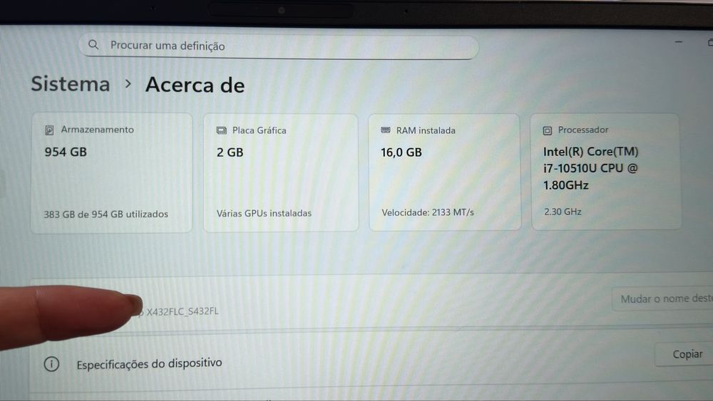 Portatil Asus VivoBook S14 c/screenpad