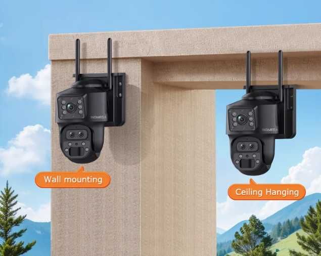 FOTOPUŁAPKA Kamera 12MP 15X zoom SIM SOLAR 4G PTZ  3 obiektywy‼️ podgl