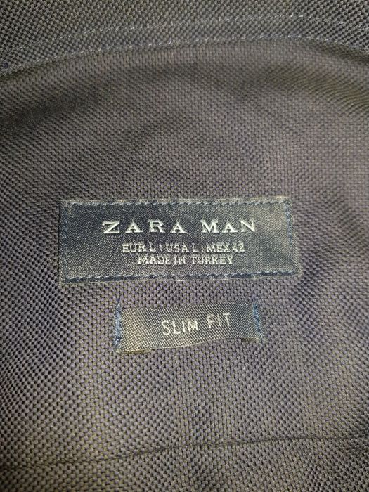 Camisa Zara Man Azul Escura