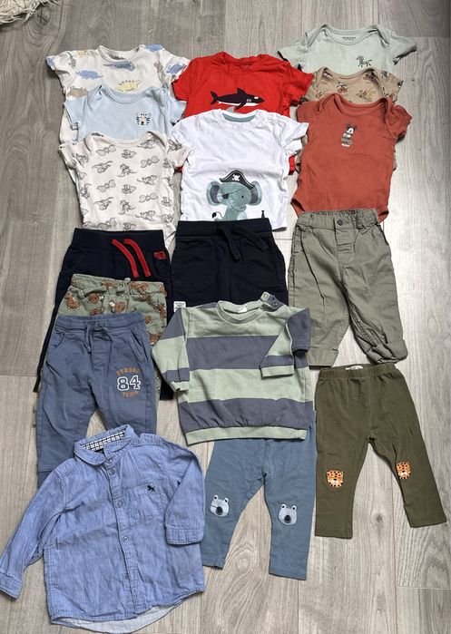 Zestaw paka ubranek dla chłopca 80 h&m cool club smyk reserved