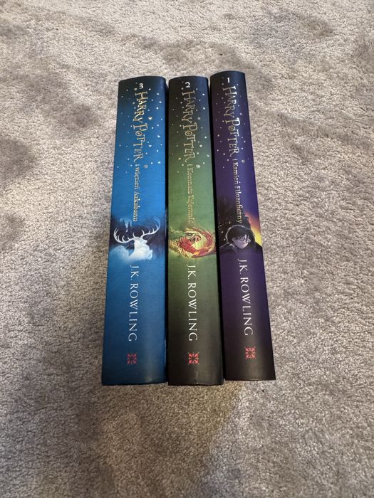 3 tomy twarda oprawa Harry Potter
