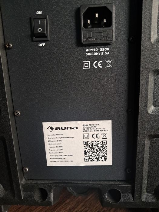 Glośnik karaoke auna z mikrofonem