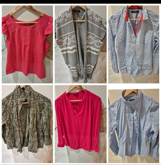 Mega paka ubrań damskich L 40 sukienki koszule kombinezony spodnie