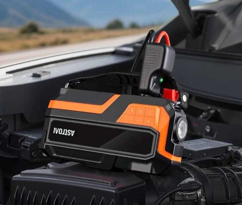 POWERBANK BOOSTER jump starter ze sprężarką powietrza latarka 6000A