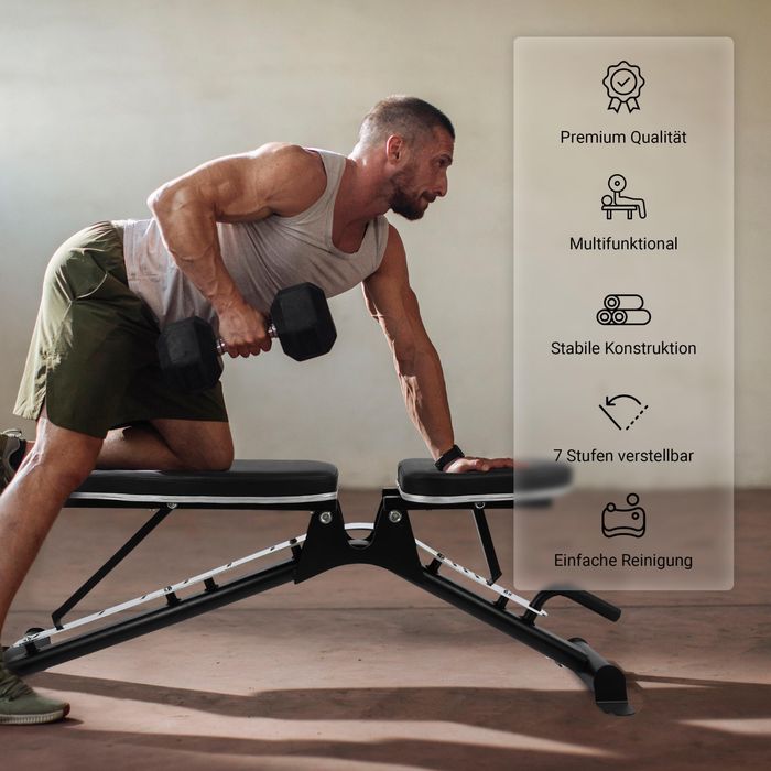 Ławka treningowa MSPORTS regulowana – trening siłowy