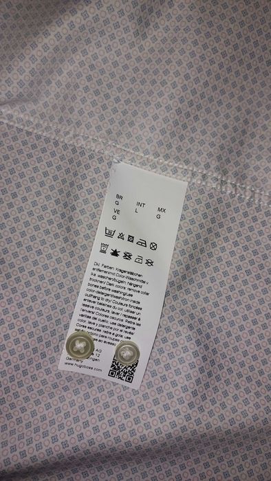 НЕношеная L HUGO BOSS с QR-кодом рубашка в узор белая: 760 грн ...