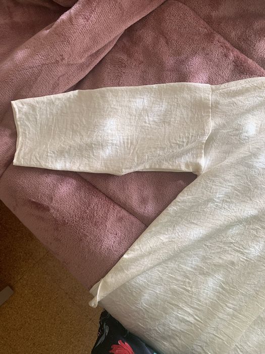 Túnica senhora creme Zara tamanho S decote em V