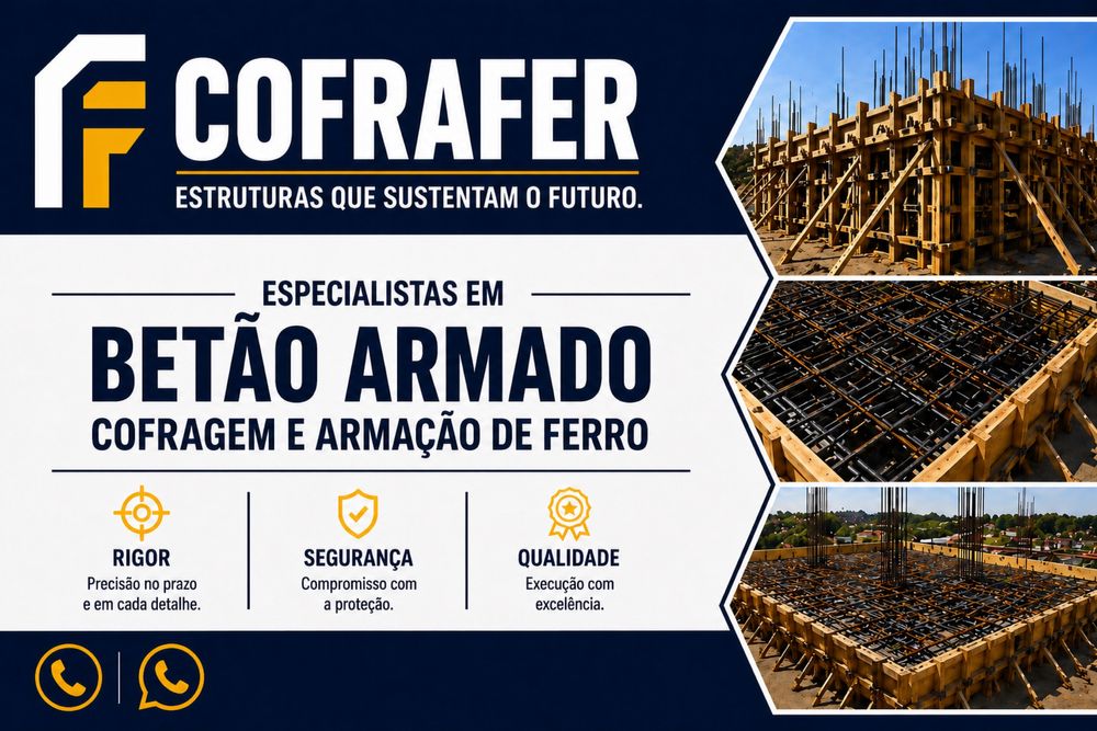 Cofragem e armação de ferro