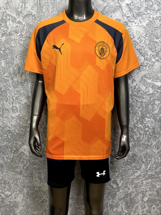 Puma Manchester City dry cell футболка 164 см 13-14 лет подростковая голубая, оранжевая