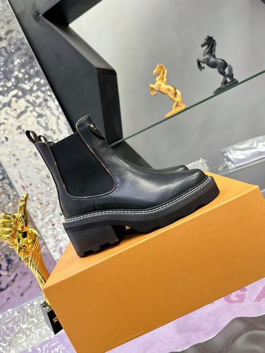 Botki Louis Vuitton black leather