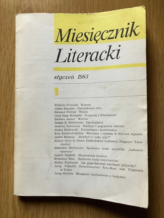 Miesięcznik Literacki styczeń 1983