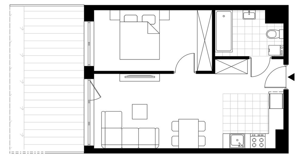 2-pokojowe mieszkanie 41m2 + ogródek
