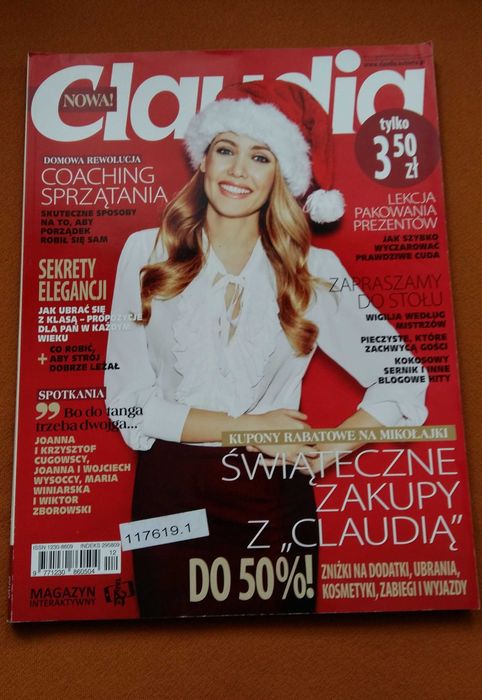 Claudia Nr 12/2015 czasopismo.Cugowscy, Wysoccy, Zborowscy.