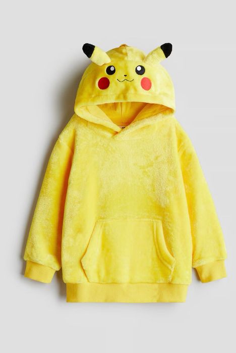 Pluszowa bluza z kapturem pikachu H&M roz. 98/104