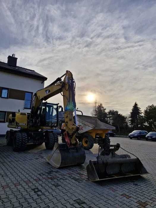 WYPOŻYCZĘ/WYNAJMĘ Koparka kołowa CAT M313D 170 ZŁ netto/h