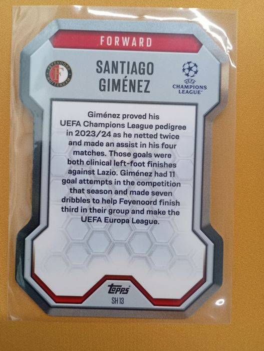 Carta Topps Shield Santiago Gimenez