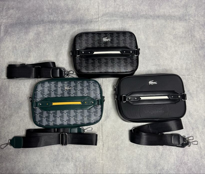 Сумка Lacoste , месеннджер Lacoste , Лакоста , Green , Black , White