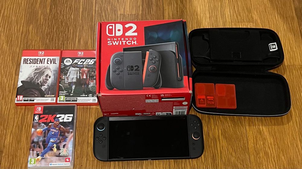 Nintendo Switch 2 NOVO com extras e jogos. Vendo e troco
