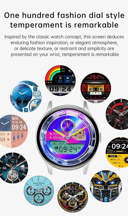 Smartwatch zegarek Amoled czarny Senbono Menu PL Rozmowy Bluetooth