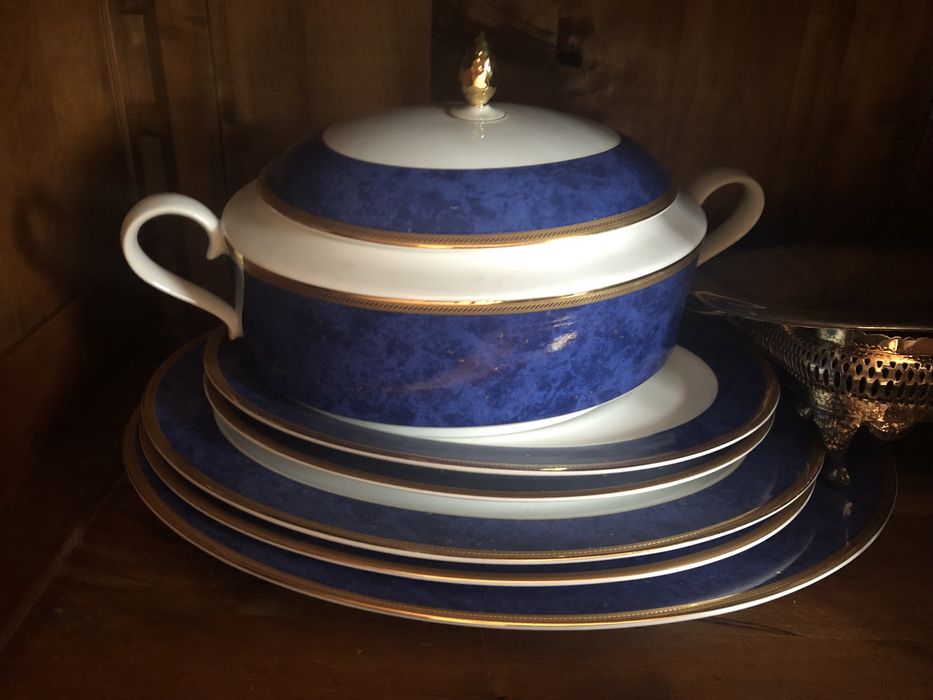 Baixela Constantinopla Spal em azul e dourado