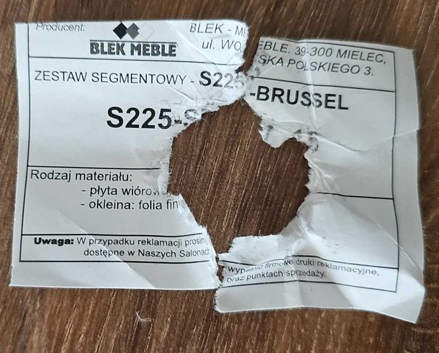 Zestaw mebli - salon stan idealny