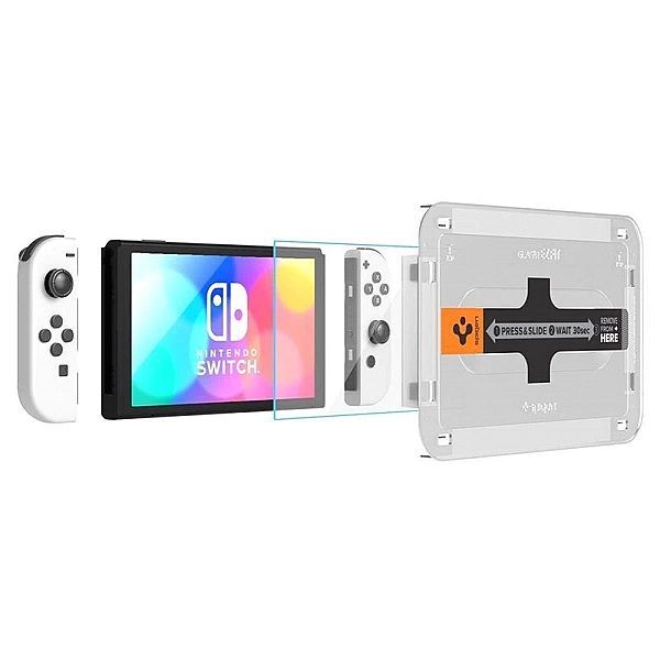 Szkło hartowane Spigen Glas.tR Ez Fit na Nintendo Switch Oled - 2 szt.