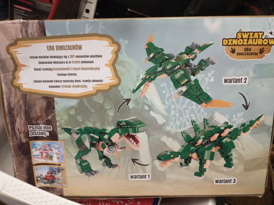 Nowe klocki dinozaury