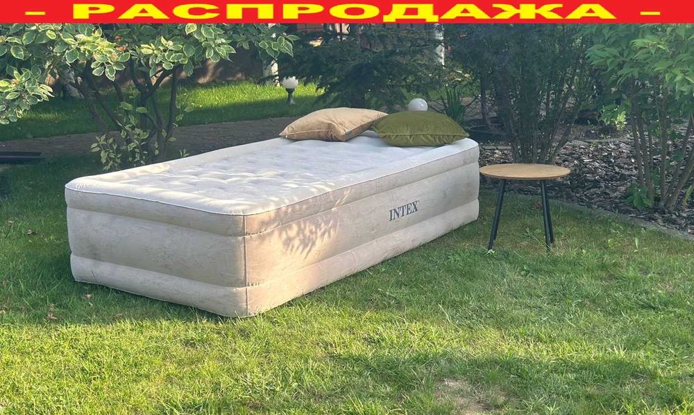 Кровать надувная односпальная с электронасосом‼️ Ламзак, матрас, ліжко