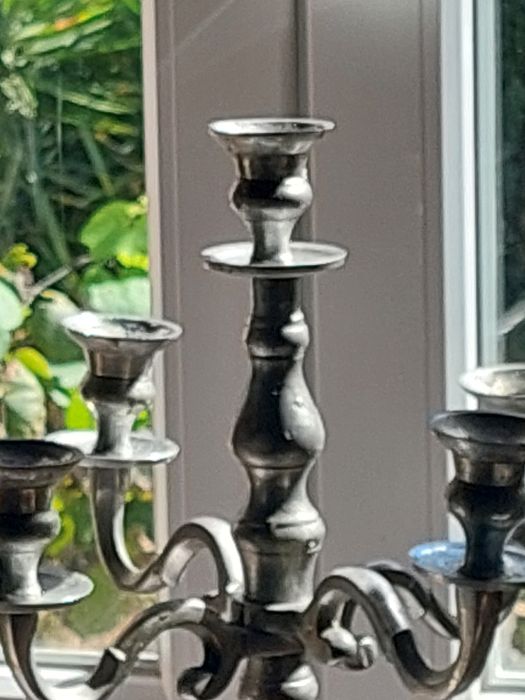 CANDELABROS ESTANHO de 5 lumes muito antigos e bonitos