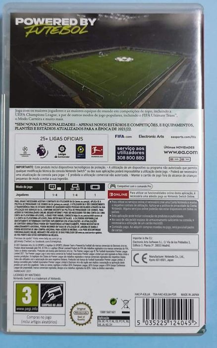 FIFA 22 - Nintendo switch. 15€

Entrego em mão na Covilhã ou envio pel