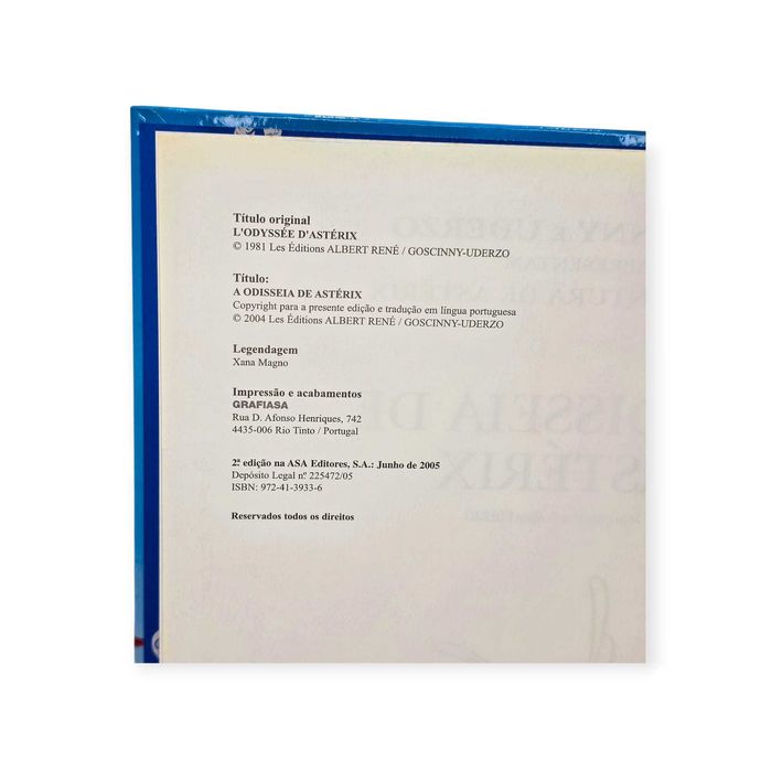 Banda Desenhada “A Odisseia de Astérix” Goscinny&Uderzo– Ed. ASA(2005)