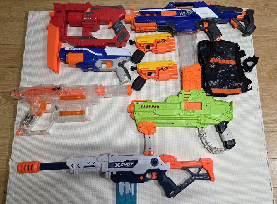 Pistolety Nerf + xshot