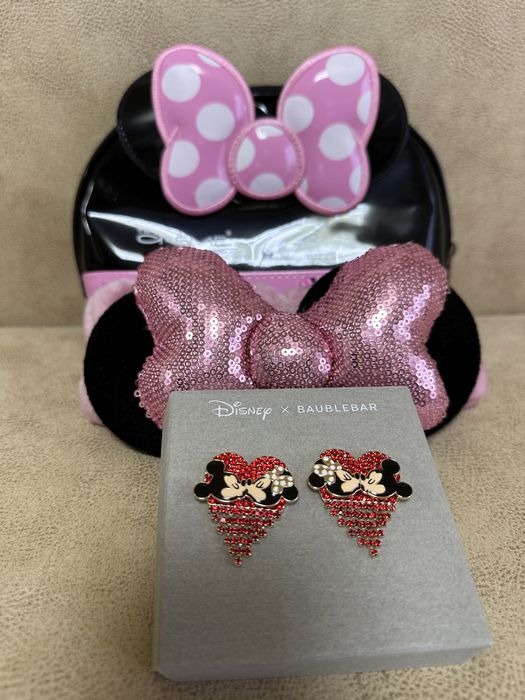 Набір Disney: косметичка + сережки + пов’язка на голову (новий)