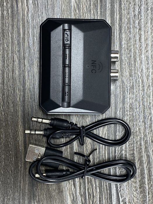Bluetooth аудіоприймач AUX/RCA/USB з мікрофоном/ NFC аудіоадаптер