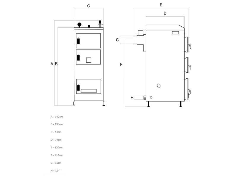Kocioł piec NADMUCHOWY na WĘGIEL 5 klasa 27 kW