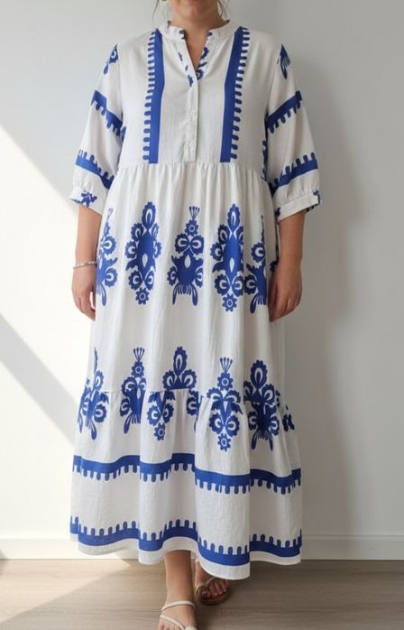Cudna boho folk komunie wesela 46 48 maxi