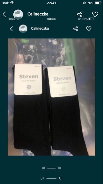 2 pary merino 38/40 czarne skarpetki termoaktywne