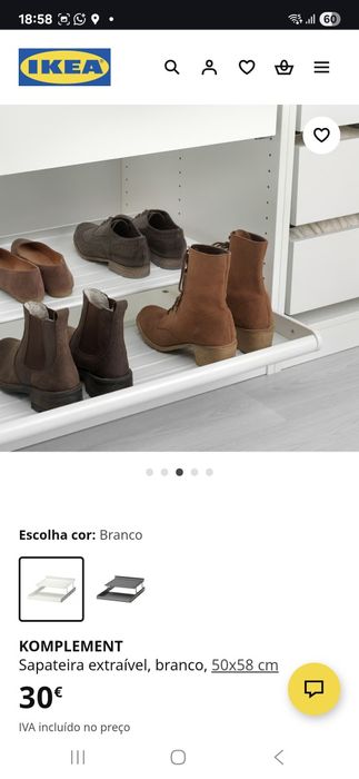 Vendo sapateira Komplement Pax Ikea