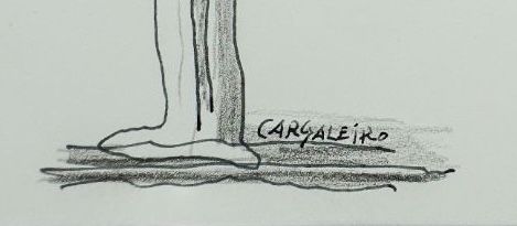 Cargaleiro - Original - desenho a tinta da china e lápis - Certificado