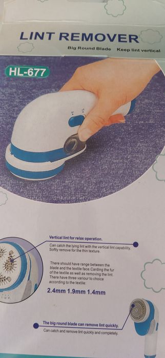 Máquina tira borbotos recarregável