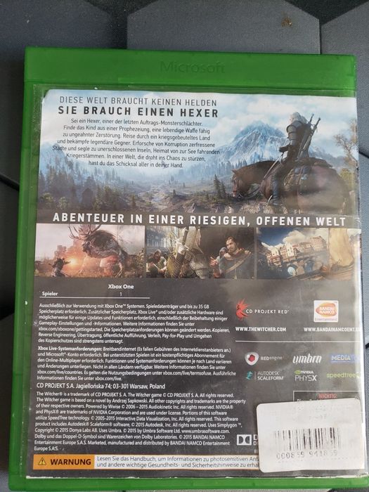 Продам  диск Відьмак 3 дика охота для xbox one / series x