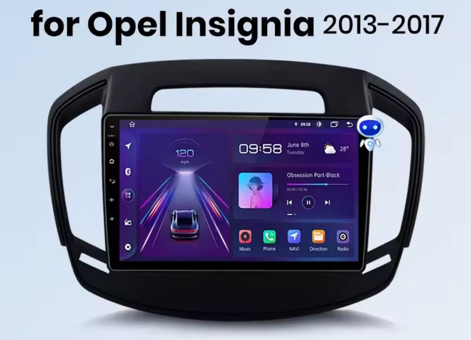 Rádio android OPEL Insignia 2013-17 Carplay GPS wifi 2/32GB BT novo