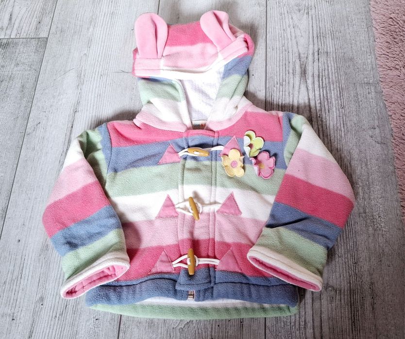 Kurtka/bluza polarowa gruba dziewczęca r.80