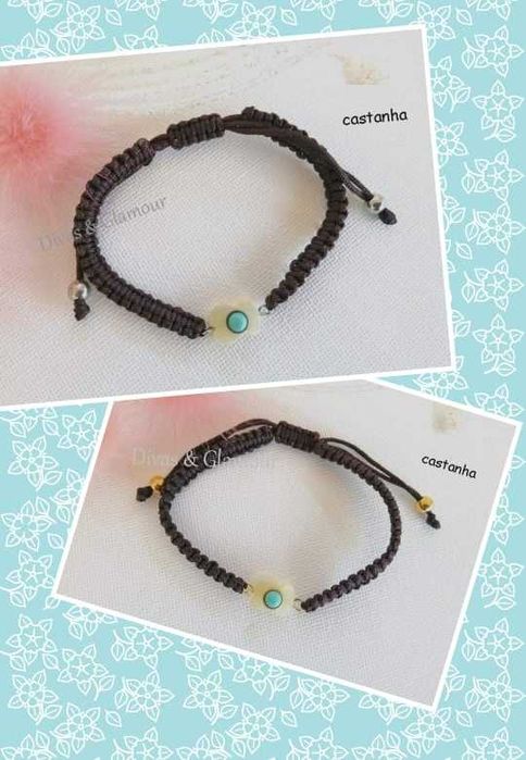 Vários modelos de pulseiras no anúncio