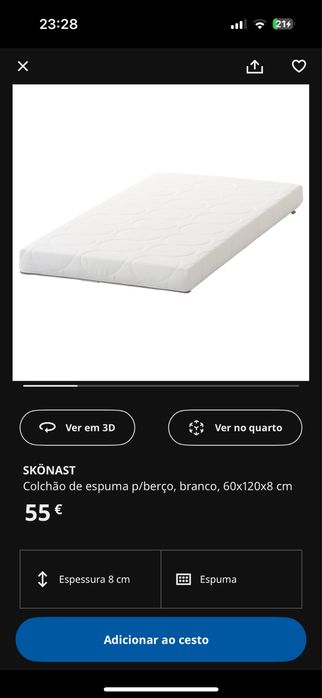 Berço SMAGORA + Colchao IKEA