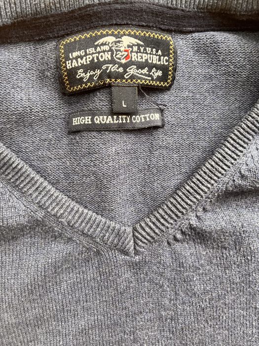 Sweter męski niebieski Hampton Republic L