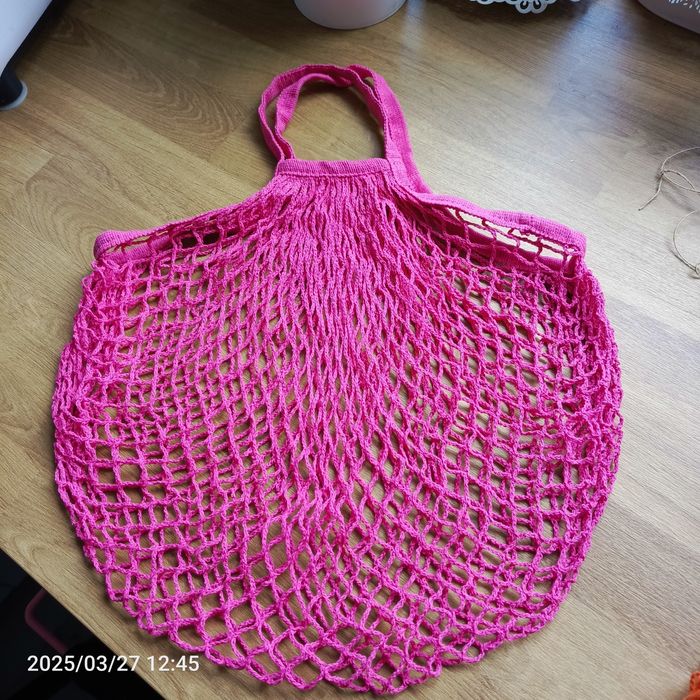 Nowa siatka torba torebka paryżanka różowa fuksja