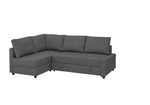 Sofá cama usado para dar- FRIHETEN ikea SKIFTEBO azul