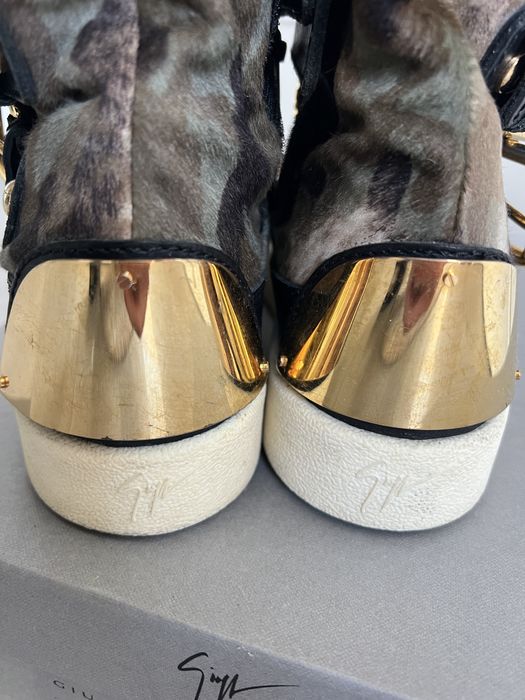 Giuseppe Zanotti moro khaki buty z klamrami 40