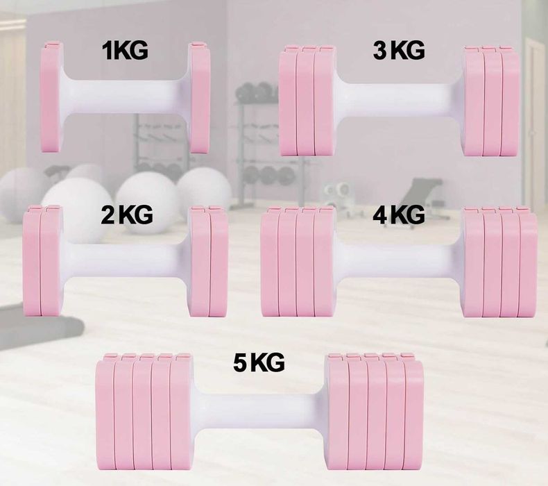Halteres Ajustáveis -  Halteres 10KG (2x5KG) Impermeáveis